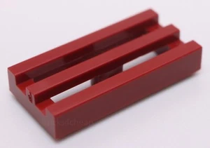 Lego 20x Azulejos rojos oscuros modificados 1 x 2 rejilla con ranura inferior labio - Imagen 1 de 1