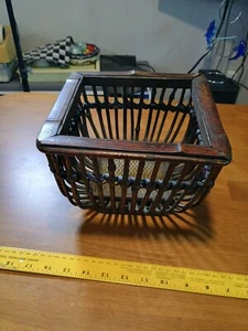 Vintage | Boho Bambus Korb Made In China - Bild 1 von 7