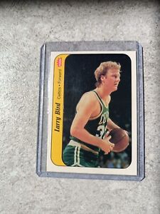 1986 Fleer Basketball Sticker Card #2 Larry Bird 