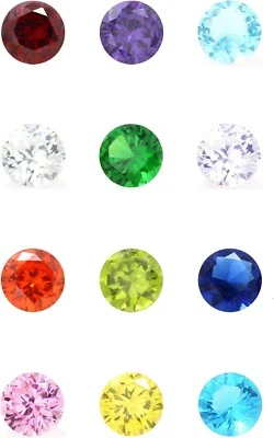 96Pcs 5mm Crystal Birthstones for Floating Charms Living Memory Lockets DIY P... - Image 1 of 4