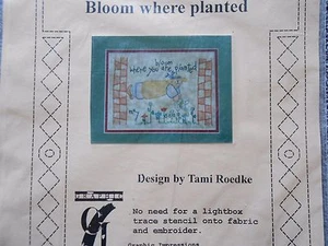 Timeless Treasures BLOOM WHERE PLANTED Stencil TR-5 - design by Tami Roedke - Picture 1 of 4