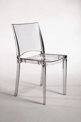 SEDIA B-SIDE IMPILABILE  UP ON  GRAND SOLEIL IN POLICARBONATO TRASPARENTE - Immagine 1 di 2