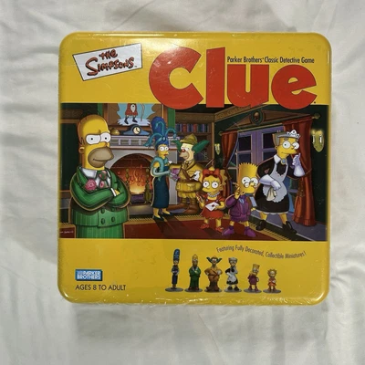 New The Simpsons Clue Board Game 2002 Tin Box Factory Sealed *Small Tear in Seal - Image 1 of 4