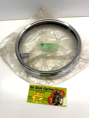 NOS Yamaha YDS2 YDS3 YR1 YR2 Chrome Head Light Bezel Rim Ring 152-84115-01 OEM - Изображение 1 из 4