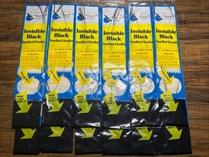 48 Total Invisible Black Snelled Hooks Size 1/0 - 1/2 The Price Of Comps - Picture 1 of 3