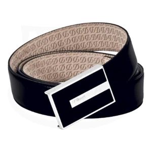 S.T. Dupont Line D Heritage Belt with Black Lacquer and Palladium, 051185 - Picture 1 of 1