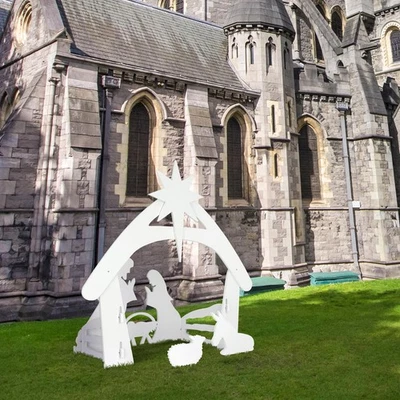 户外圣诞场景圣诞节防水草坪圣诞场景庭院花园 — 第 1/4 张图片