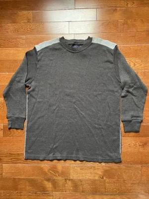 Camiseta térmica vintage Bugle Boy manga larga grande en blanco gris jaspeado Y2K para hombre’s Foto 1 de 4