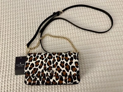 Bandolera Kate Spade Madison Leopardo Manchado Madison Pequeña Solapa Crema KH778 Foto 1 de 4