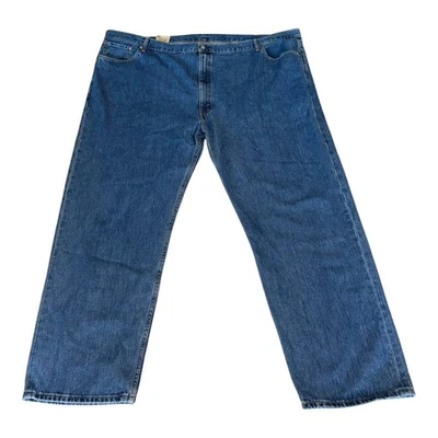 Levis 505 Jeans Mens 58X32 Big Tall Blue Regular Straight Fit Red Tab Denim NEW - Image 1 of 4