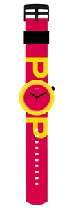 NEW SWISS LIMITED EDITION SWATCH PNJ100 POPTASTIC UNISEX 45MM YELLOW RED BLACK - Picture 1 of 7