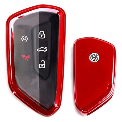 Red TPU Key Fob Protective Case w/Face Panel Cover For Volkswagen MK8 Golf/GTI.. - Изображение 1 из 4