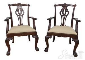54001EC: Pair BAKER Ball & Claw Chippendale Mahogany Armchairs - Picture 1 of 8