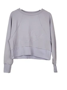 Nike Cropped Top Womens Purple Size S Causal Long Sleeve - Picture 1 of 9