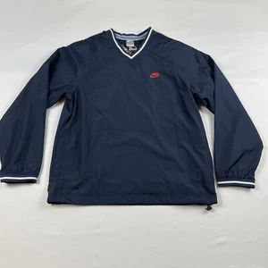 Nike Men Baseball Pullover V-Neck Mesh Lined Windbreaker Jacket Size:Large - Picture 1 of 18