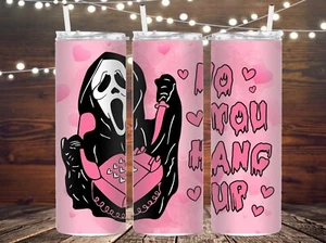 ghostface no you hang up metal tumbler, halloween tumbler, horror, horror cup - Picture 1 of 1