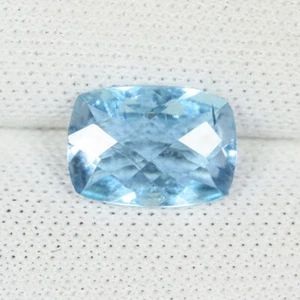 Hermoso cojín de lujo brillo "azul" aguamarina natural de 1,11 quilates....!!!!! - Imagen 1 de 2