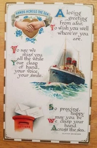 Hands Across the Sea with 3 poems by Clifton Bingham. Two funnal ship, 1914 - Picture 1 of 1