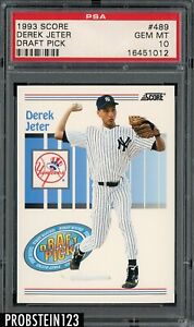 1993 Score DP #489 Derek Jeter New York Yankees RC Rookie HOF PSA 10 GEM MINT