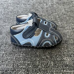 Pediped Originals Brody Shoes Navy Light Blue Boy’s EU 20 US 5 5.5 12-18 Months