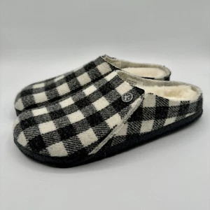 Birkenstock Zermatt Slippers Women’s Size 5 EU 36 Black Plaid Wool Shearling - Picture 1 of 12