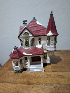 Casa de Navidad vintage Dept 56 Snow Village Queen Anne victoriana 1990 - Imagen 1 de 7
