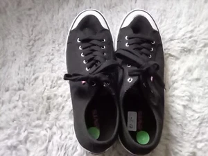 Scarpe da ginnastica casual Levis nero bianco tela top basso unisex taglia 7,5 - Foto 1 di 10