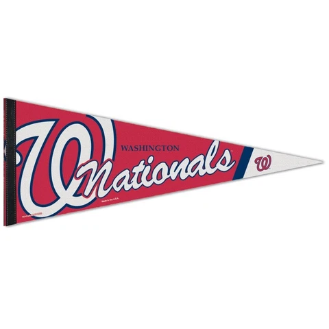 WASHINGTON NATIONALS ROLL UP FELT PREMIUM PENNANT 12"x30" NEW WINCRAFT 😎 Cover