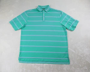 FootJoy Polo Shirt Mens Extra Large Green Striped Performance Lightweight Golf* - Picture 1 of 14