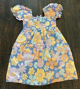 Cotton On Kids Floral Puff Sleeve Summer Dress Size 4T - Picture 1 of 3