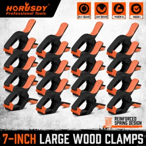 HORUSDY 16Pc 7" Nylon Spring Clamp Extra Large Rubber Non-Slip Grip Handle Clips - Picture 1 of 10