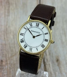 14ct Solid Yellow Gold Tiffany & Co Unisex Women’s Wristwatch 31mm 14K WORKING - Picture 1 of 12