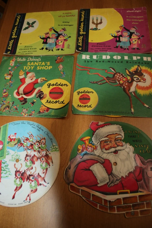 6 Vintage Children's Christmas Golden Records. copyright 1948 to 1951 - Image 1 of 4