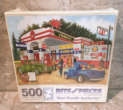 500 Bits and Pieces 拼图“Frank's Friendly Service”完成尺寸 18 英寸 x 24 英寸 — 第 1/2 张图片