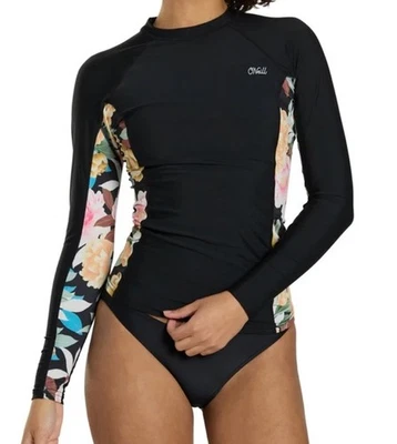 Protector contra erupciones O'Neill para mujer estampado lateral LS negro talla pequeña Foto 1 de 4