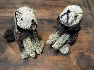 2 Bristle Brush Bottle Ornaments - Dogs Christmas - Picture 1 of 6