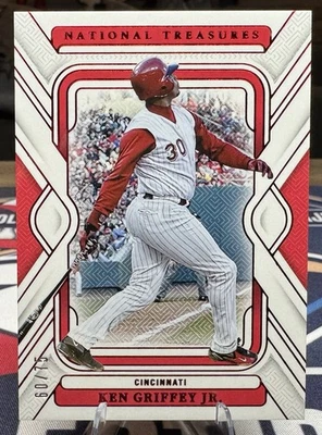 2025 Panini National Treasures - #27 Ken Griffey Jr. Red 60/75 - Cincinnati Reds - Image 1 of 4