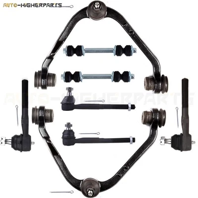 8 peças braços de controle dianteiro extremidades de haste de amarração para 1997-2002 Ford F-150 1997 Ford F-250 - Imagem 1 de 4