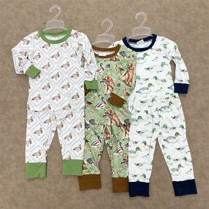 Sibling Toddler Boys Mallard Duck Long Sleeve Pajama Set Comfy Sleeping Wear - Picture 1 of 8