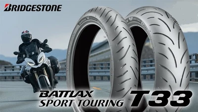 BRIDGESTONE T33 SPORT TOURING 120/70R17 & 190/50R17 TIRE SET YAMAHA KAWASAKI - Image 1 of 2