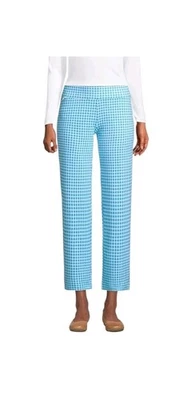 Pantalones Cortos Lands End Mujer Island Turquesa Guinga Cuadros Estrella de Mar Talla Grande Foto 1 de 4