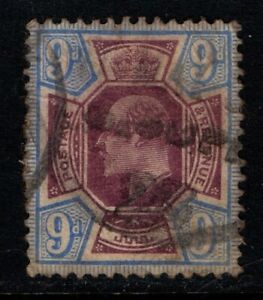 Great Britain GB 1902 1910 King Edward VII  9d SG250 Used