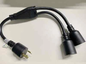 NEMA L7-20P to 2*L720R-A Output Power Cable Cord UL cUL 277VAG 20A Bitmain S19 - Picture 1 of 8
