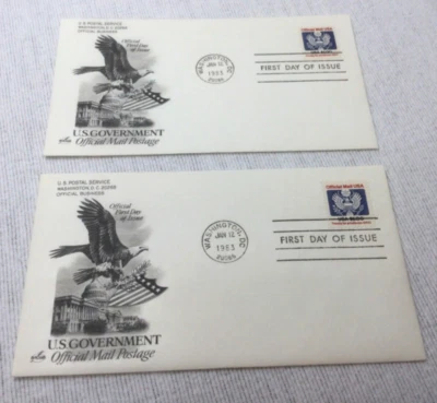 U.S. Official Mail Stamps On First Day Issue Covers #0132 & #0133 High Dollar - Image 1 of 4