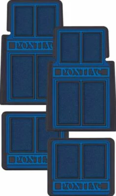 OER 4PC Blue/Black Carpet Floor Mat Set Pontiac GTO Firebird Grand Prix Catalina - Image 1 of 4
