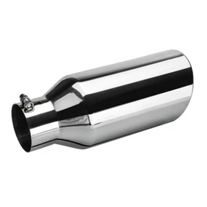 Inlet 3" Outlet 5" - 12" Long Stainless Steel Rolled Edge 20° Exhaust Tip Diesel - Picture 1 of 10