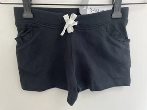 Carter's Baby Girls Solid Black Ruffle Pocket Elastic Waist Pull On Shorts 4T - Picture 1 of 3