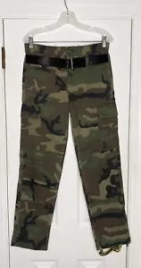 RTA Women’s Sallinger Belted Camo Cargo Pants With Belt Camouflage XS - Picture 1 of 7