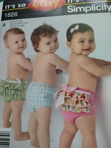 Vintage Baby Romper Pattern Simplicity A 1826 Size S – L Cut - Picture 1 of 3
