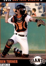 2015 San Jose Giants Grandstand 10 Ben Turner St Louis Missouri MO Baseball Card